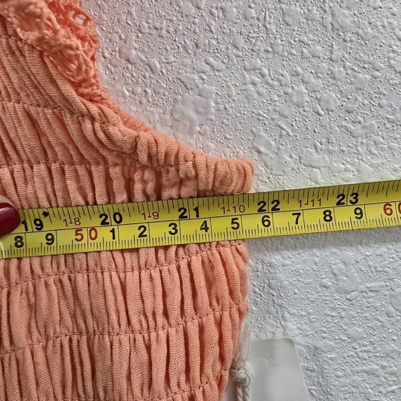 Love & Piece Straight Midi Dress Summer Lace Sleeve Vacation Flup Edge Size XL - Picture 16 of 16